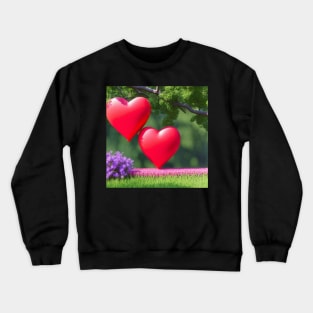 Valentine Wall Art - Hearts growing together - Unique Valentine Fantasy Planet Landsape - Photo print, canvas, artboard print, Canvas Print and T shirt Crewneck Sweatshirt